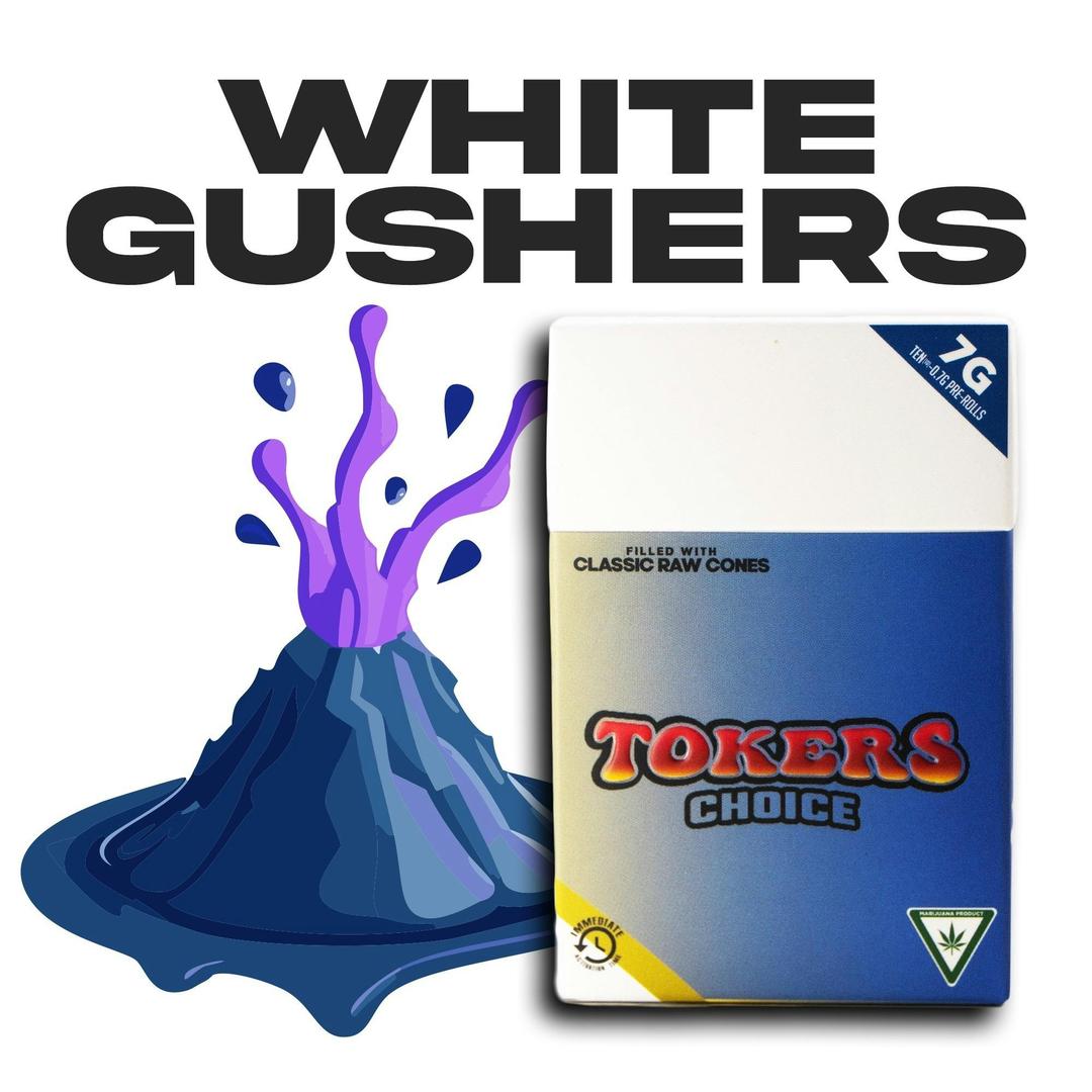 WHITE GUSHERZ | 7 GRAM PREROLL 10 PACK