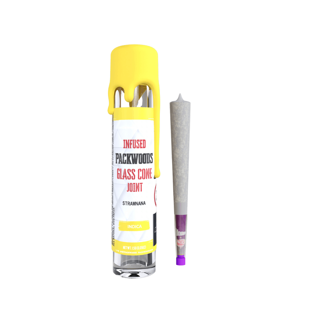 STRAWNANA | Packs Glones - Infused Glass Cone Joint | 1.5G