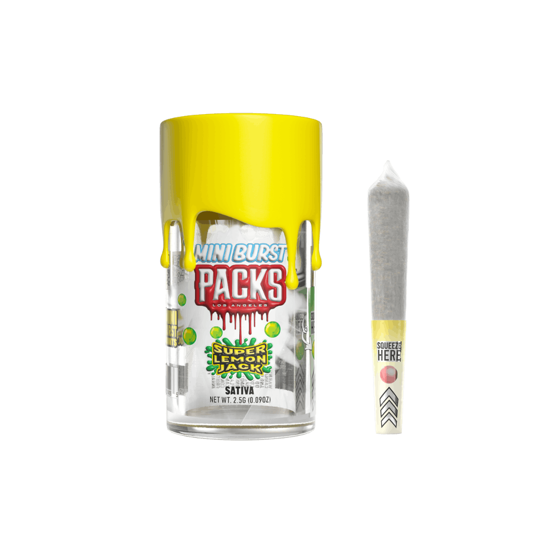 SUPER LEMON JACK | Packs Mini Bursts - 5 Pack Infused Mini Joints | 2.5G