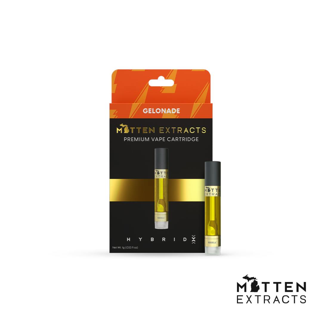 Mitten Extracts - Gelonade 1g Vape Cartridge (Hybrid)