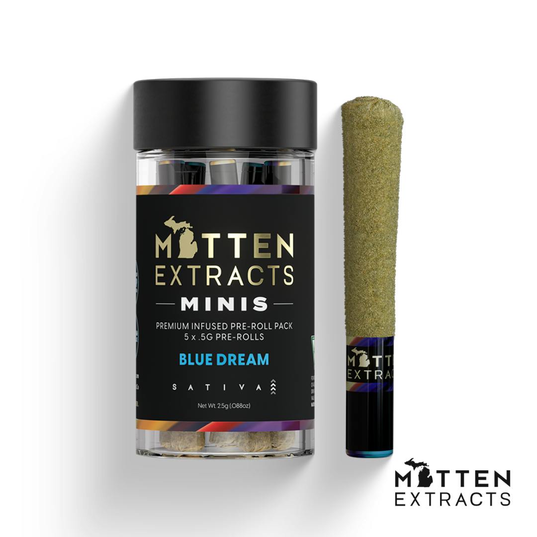 Mittens Extracts Minis | Infused Pre-Rolls 2.5g | 5pk - Blue Dream