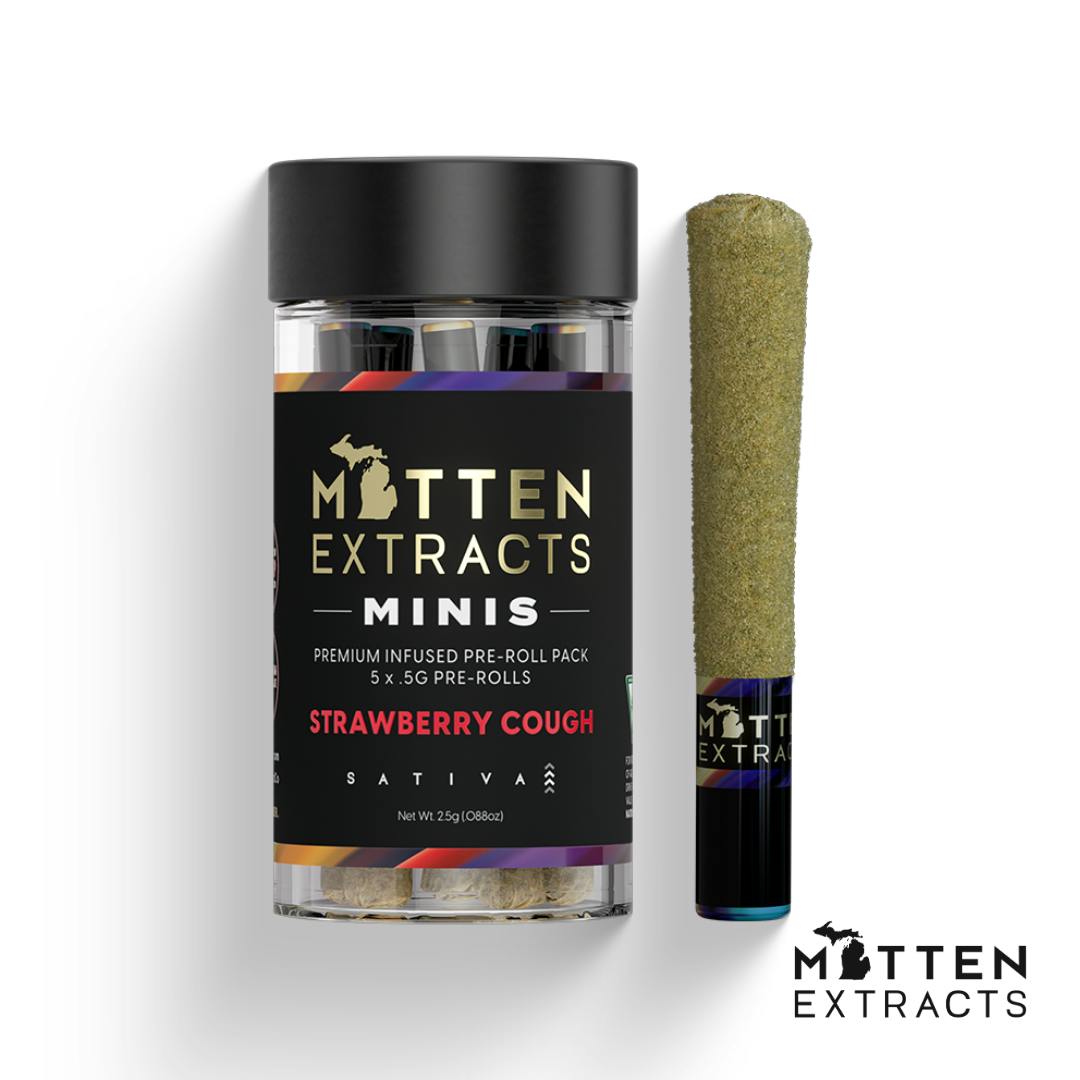 Mittens Extracts Minis | Infused Pre-Rolls 2.5g | 5pk - Strawberry Cough