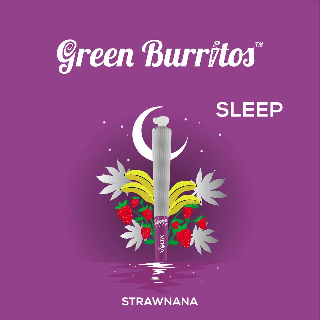 Green Burrito | Infused Pre-Roll 0.6g | Strawnana