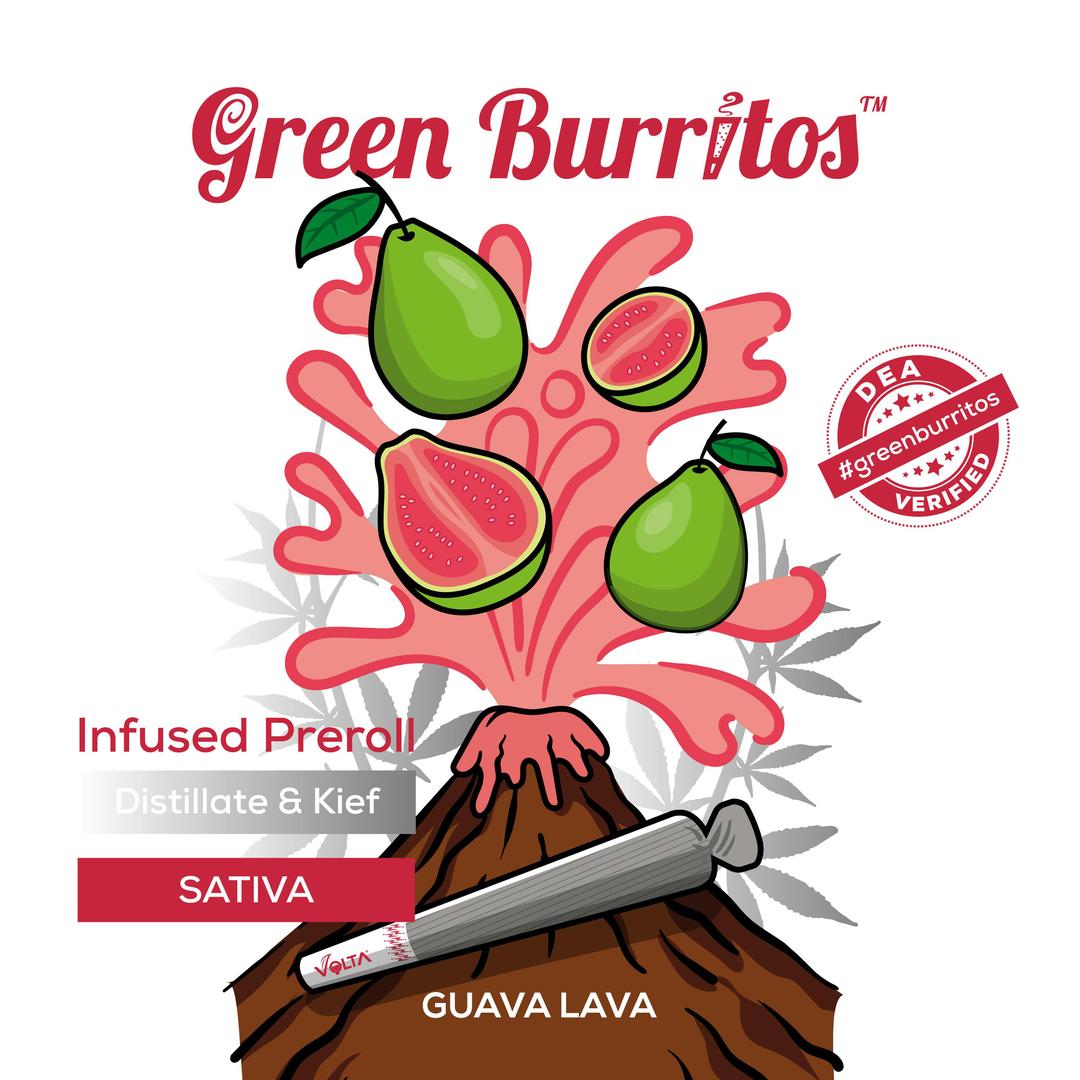 Green Burrito | Infused Pre-Roll 0.6g | Guava Lava