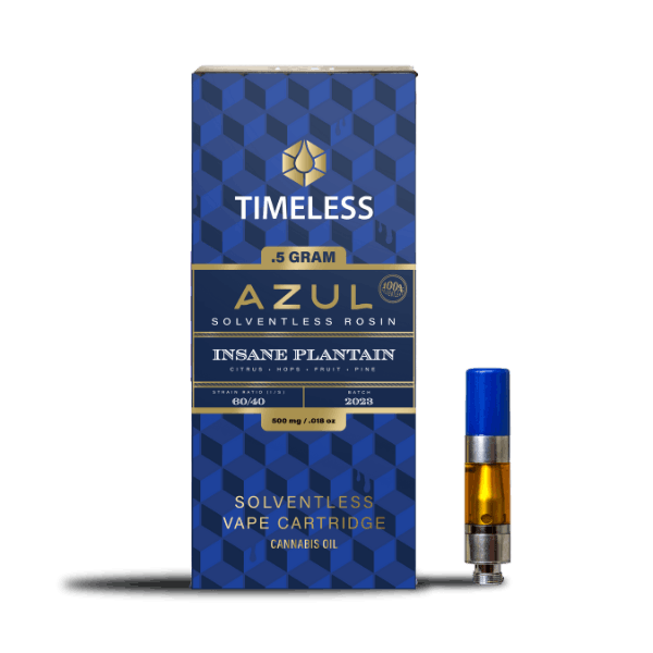 AZUL Insane Plantain 500mg Live Rosin Vape Cartridge