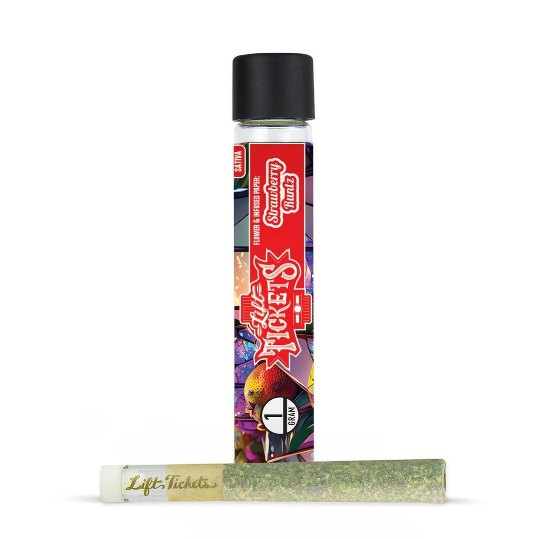 Infused Glass Tip Pre-Roll: Strawberry Runtz 1g Joint