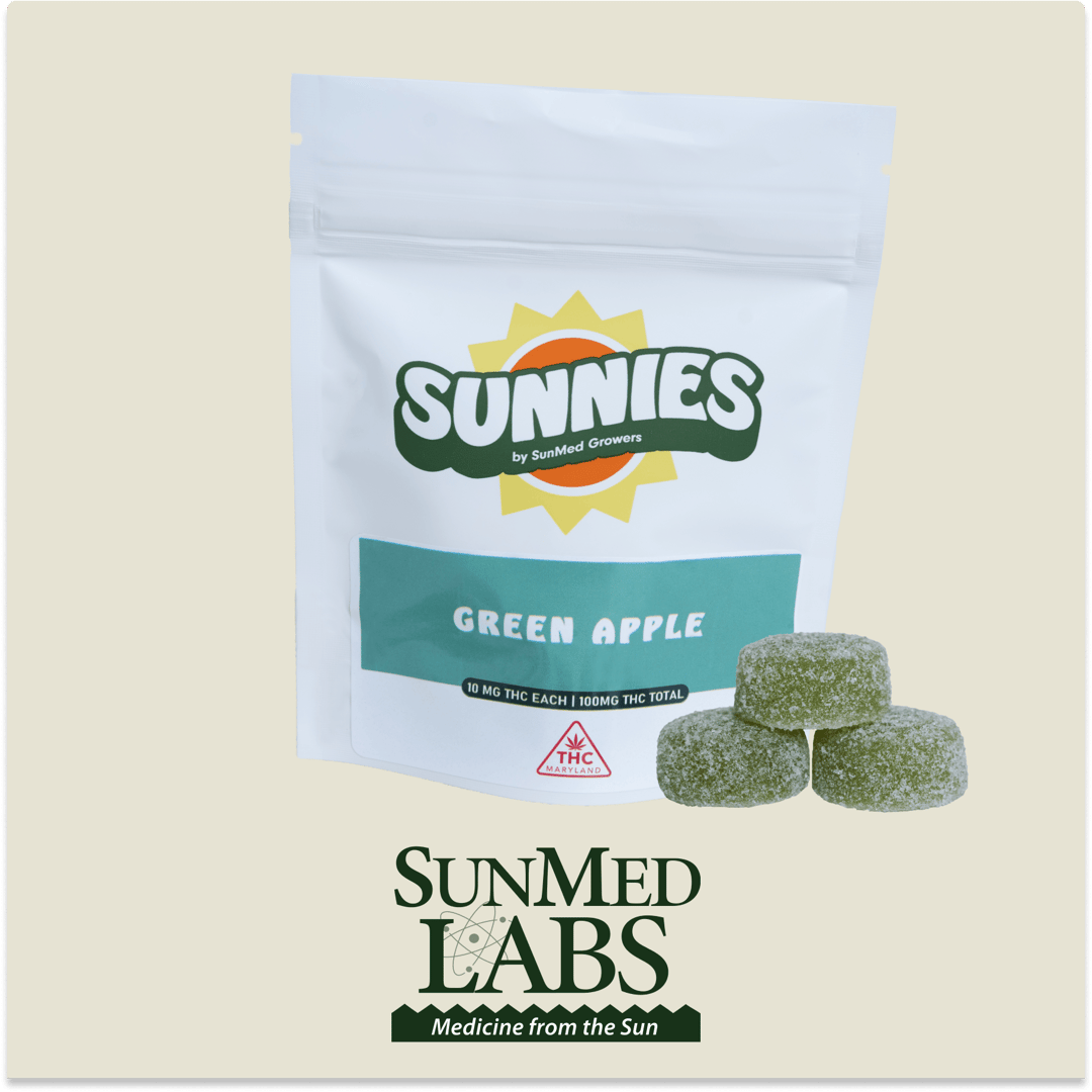 Green Apple Gummies Edible 100mg
