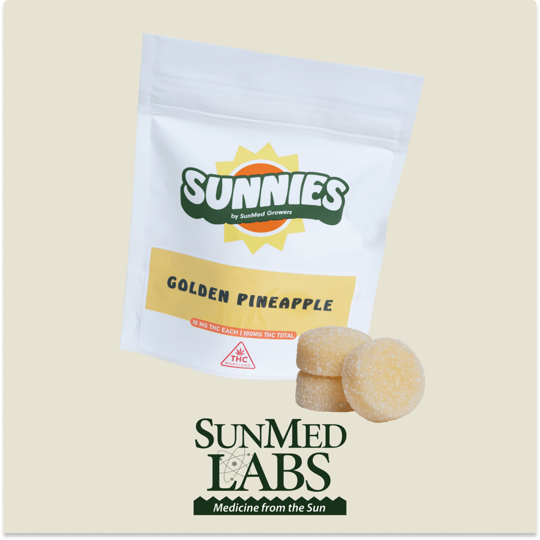 Golden Pineapple Gummies Edible 100mg