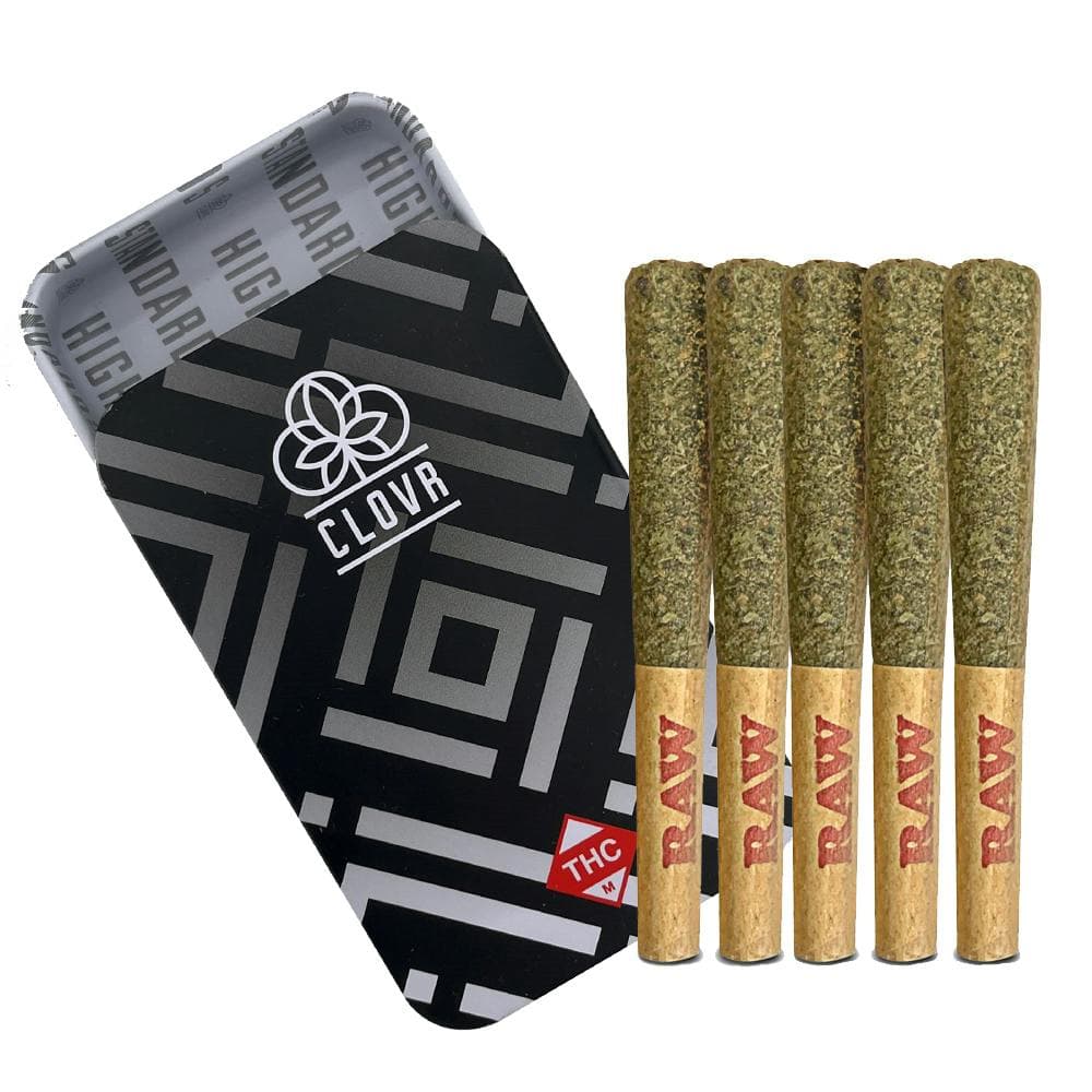 CLOVR- Pre-rolls- 0.5g 5 Pack Tins- Candied Grapefruit