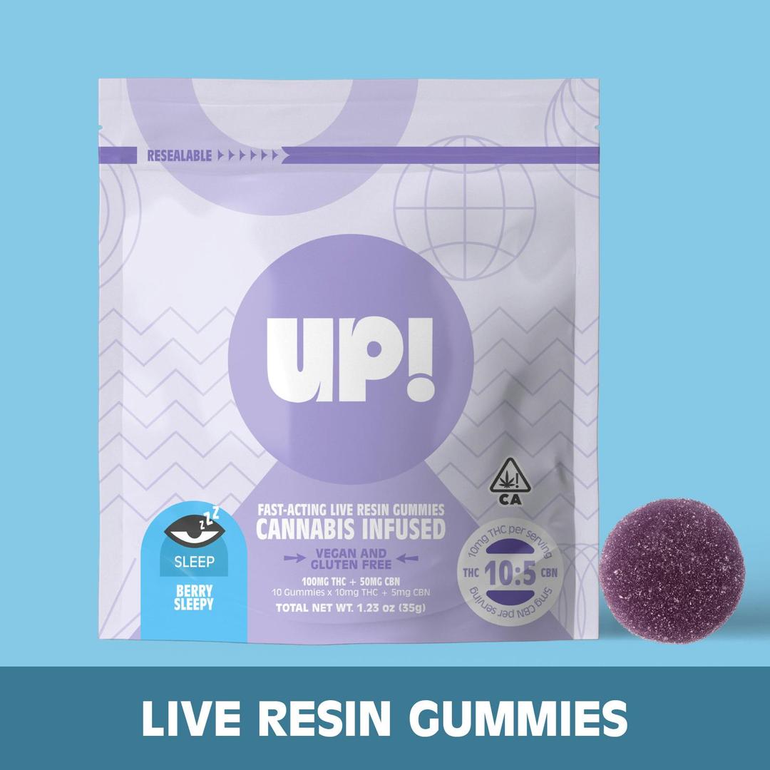 Berry Sleepy (Indica) Live Resin Edible - 100mg THC + 50mg CBN