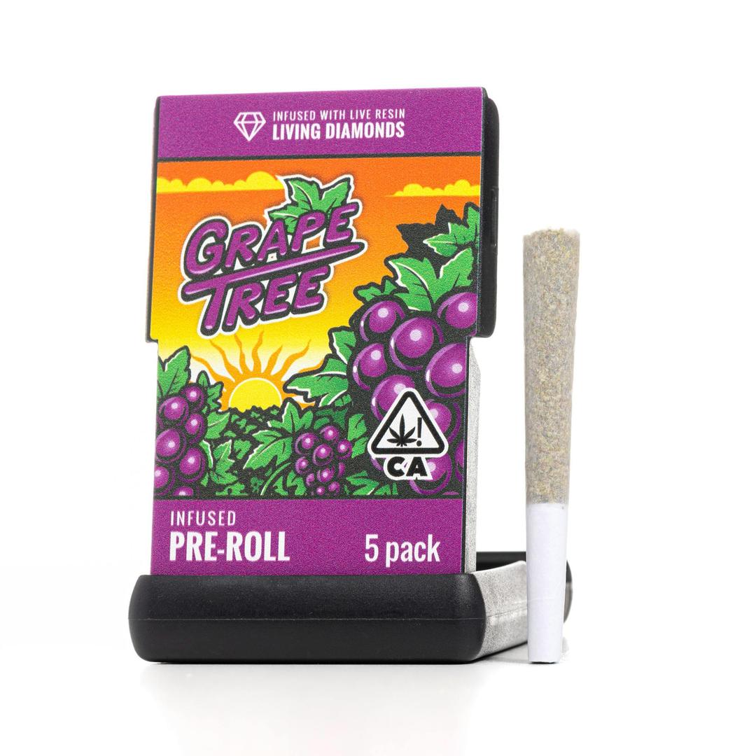Infused Pre-Roll | Grape Tree | Live Resin Infused Pre-Roll | 3.5G