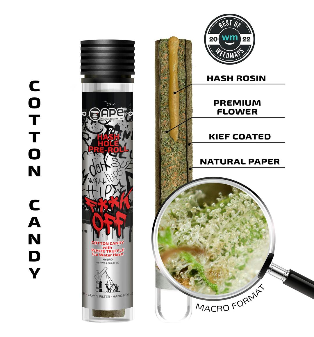 Cotton Candy & White Truffle — Hash Hole Pre-Roll (2.5g)