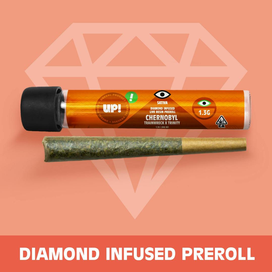 Chernobyl (Sativa) Diamond Infused Preroll 1.3g