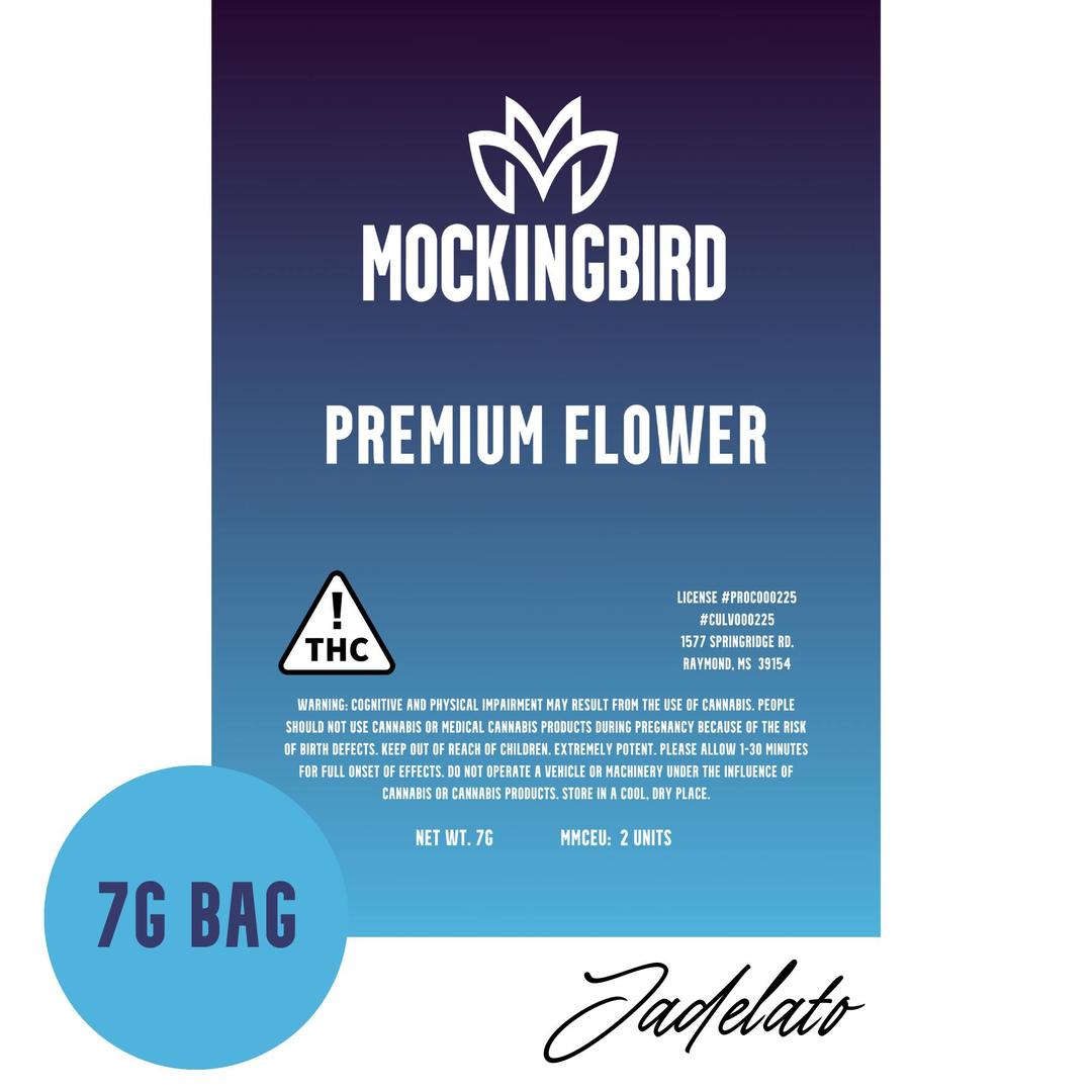 Mockingbird Premium Flower: Jadelato 7g bag
