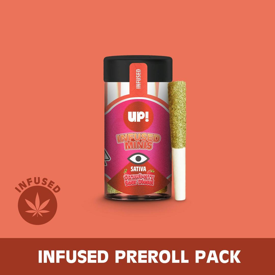 Strawberry Sour Diesel (Sativa) 5 pack Diamond Infused Preroll 2.5g