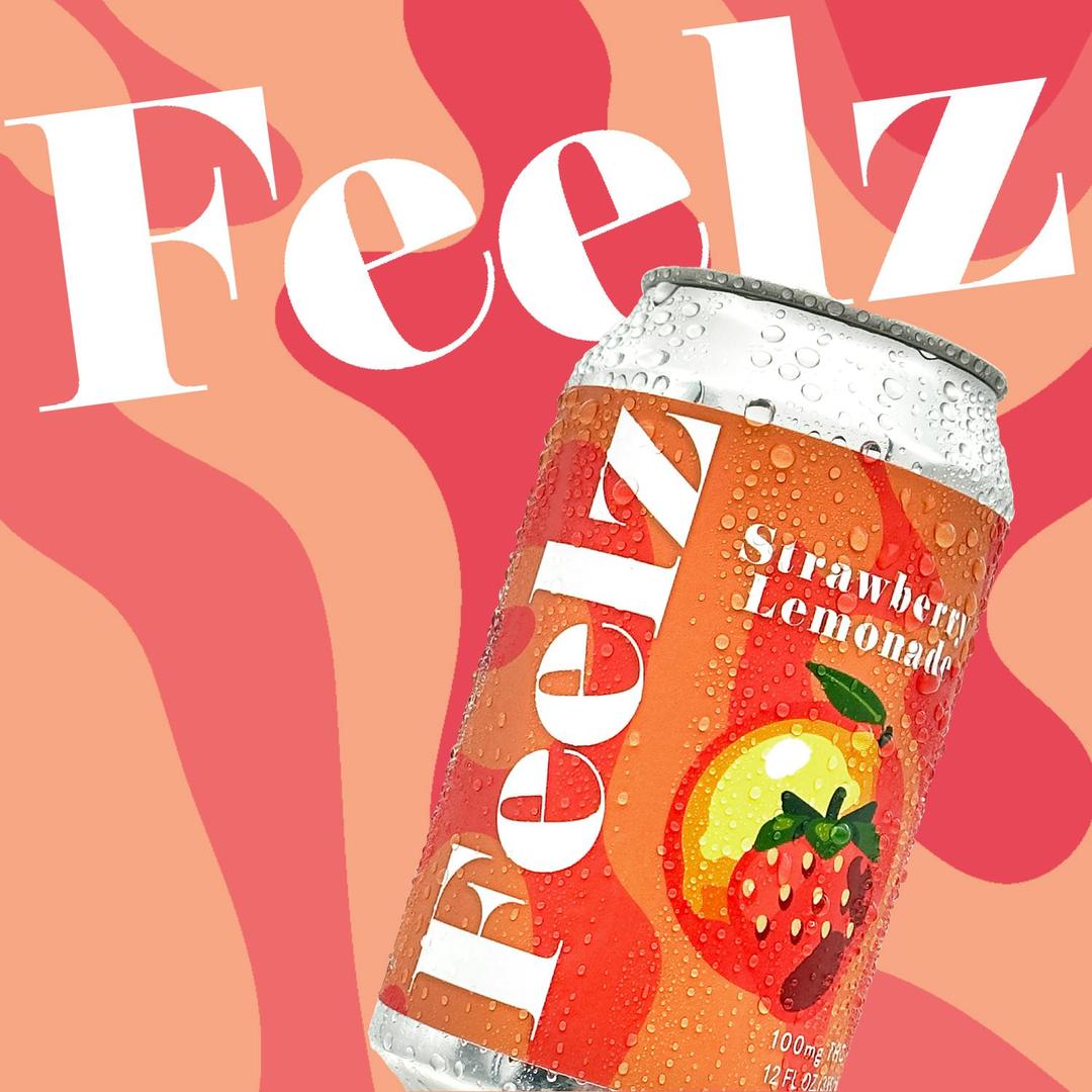 100mg Strawberry Lemonade Infused Soda Feelz