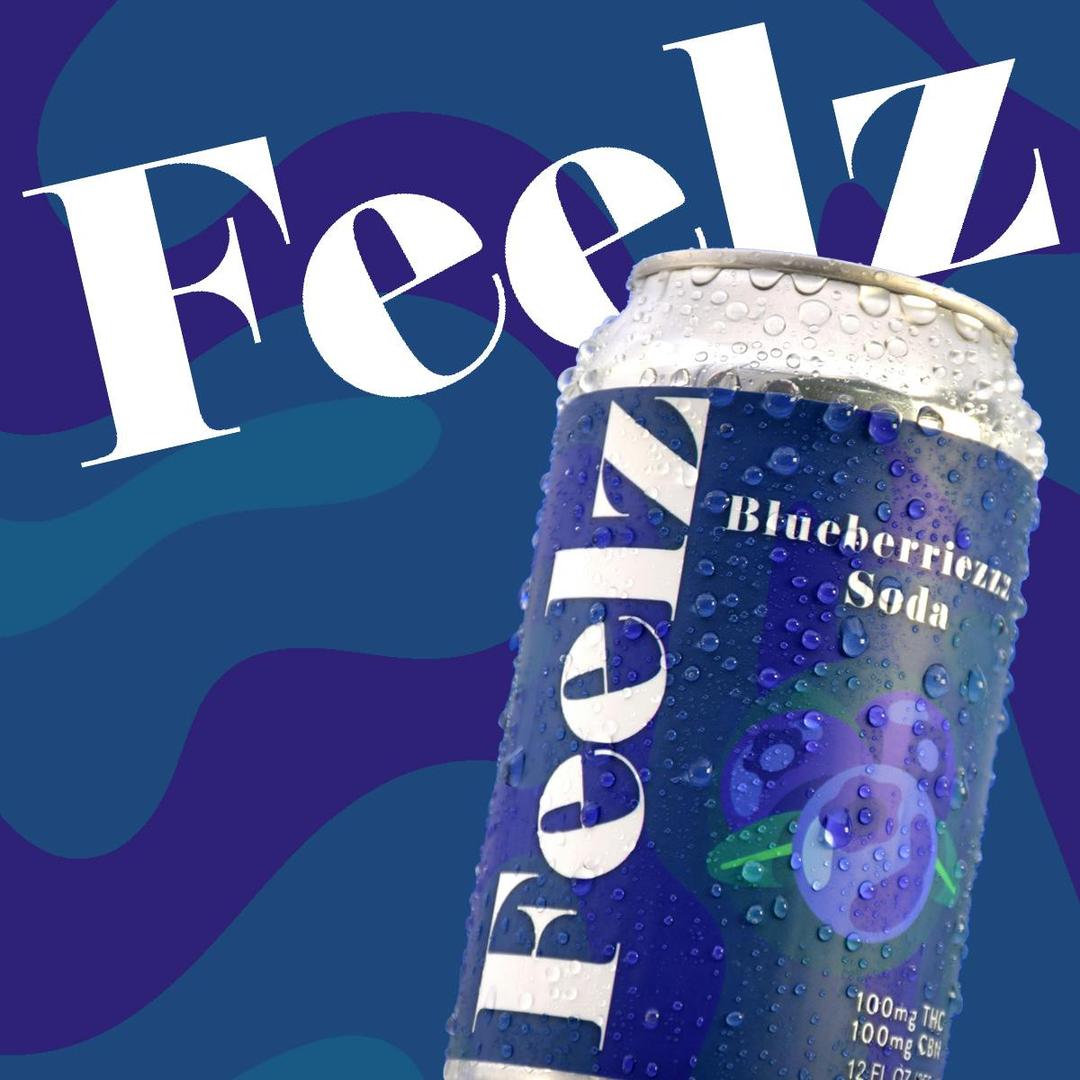 100mg Blueberry CBN 1:1 Infused Soda Feelz