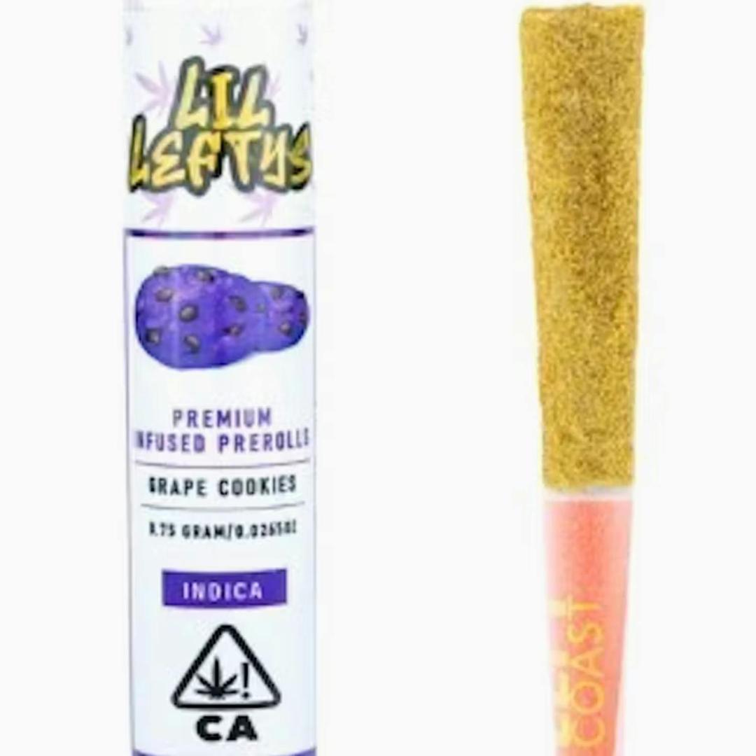 Lil Lefty Infused Preroll Single .75g - GRAPE COOKIES