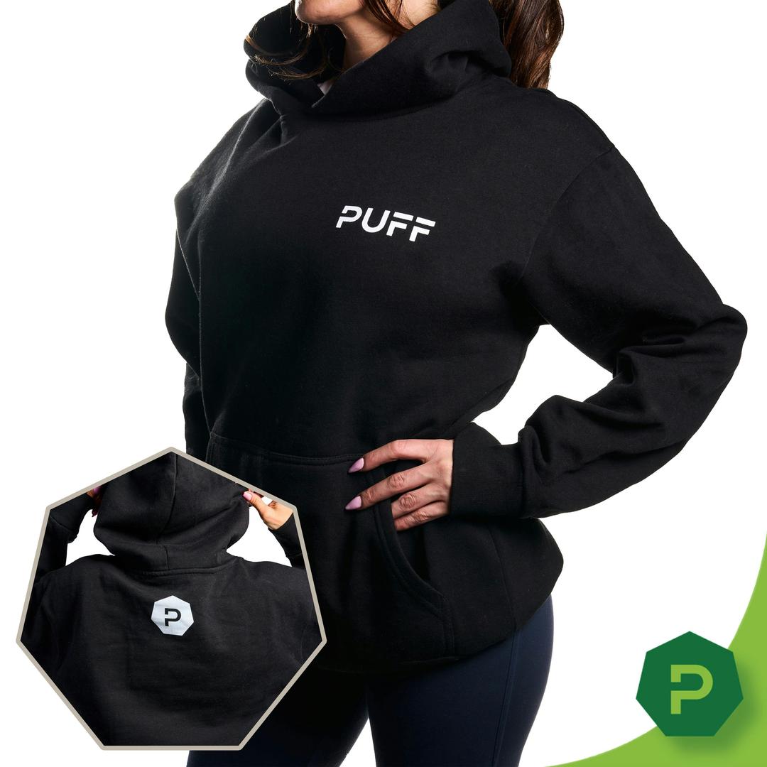 PUFF Hoodie Black No Strings