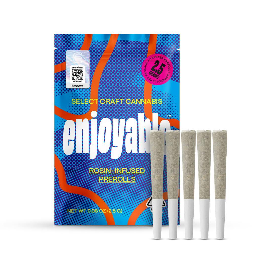 Enjoyable Rosin-Infused 5 Pack Prerolls - Gary Payton 2.5g
