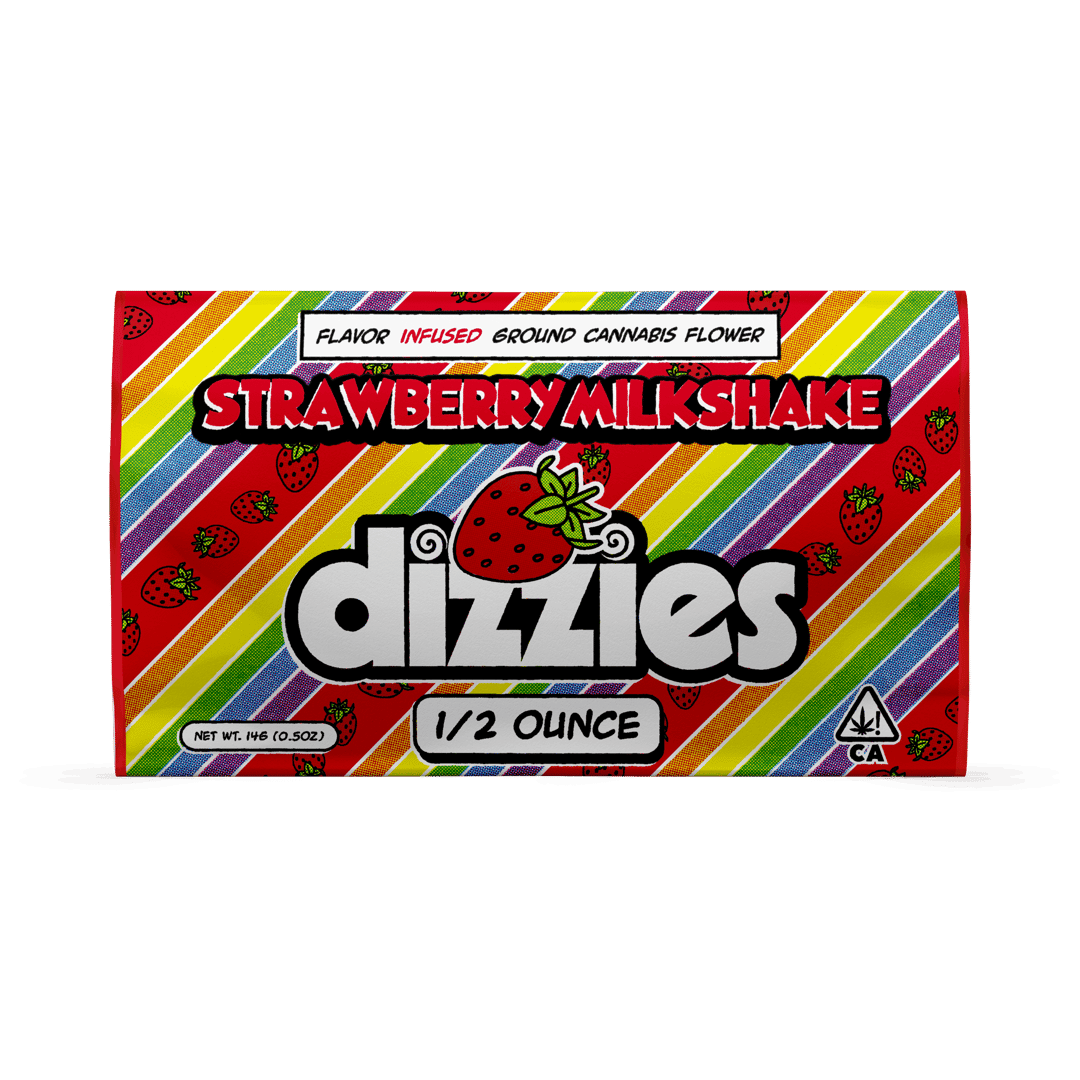 Dizzies Infused Ground Flower Strawberry Milkshake 14g