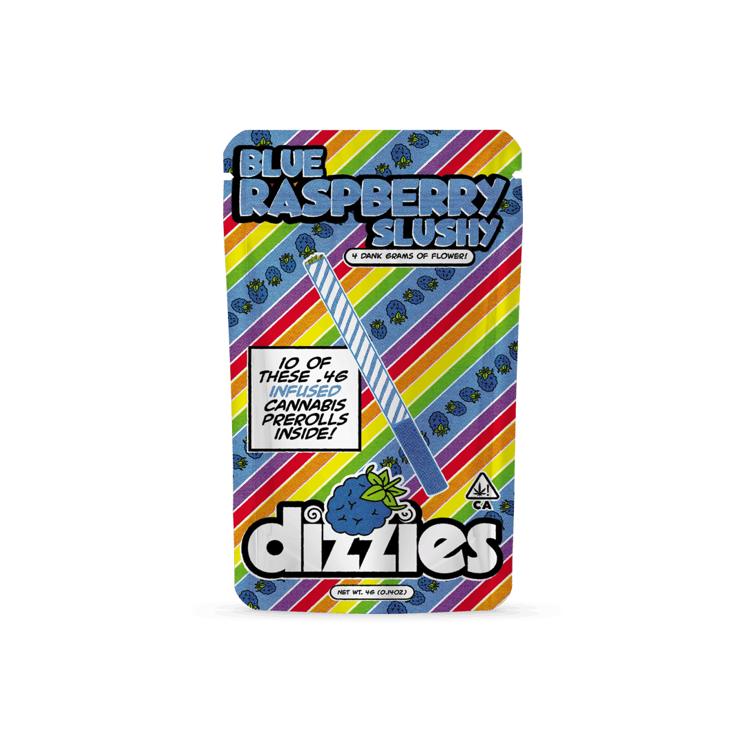 Dizzies Infused Pre-roll Blue Raspberry Slushy 4g