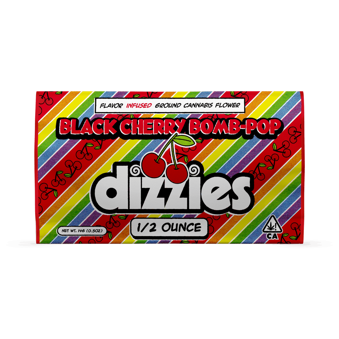Dizzies Infused Ground Flower Black Cherry Bomb-Pop 14g