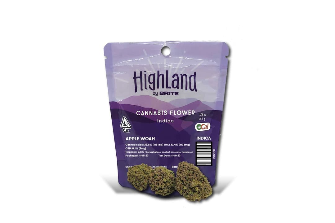 Highland - |OCAL FLOWER| Eighth (3.5g) Mylar Bag - I - Apple Woah