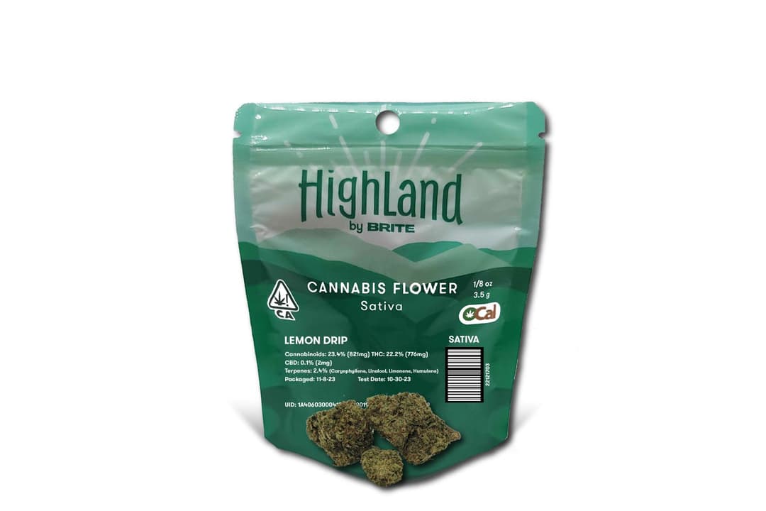 Highland - |OCAL FLOWER| Eighth (3.5g) Mylar Bag - S - Lemon Drip