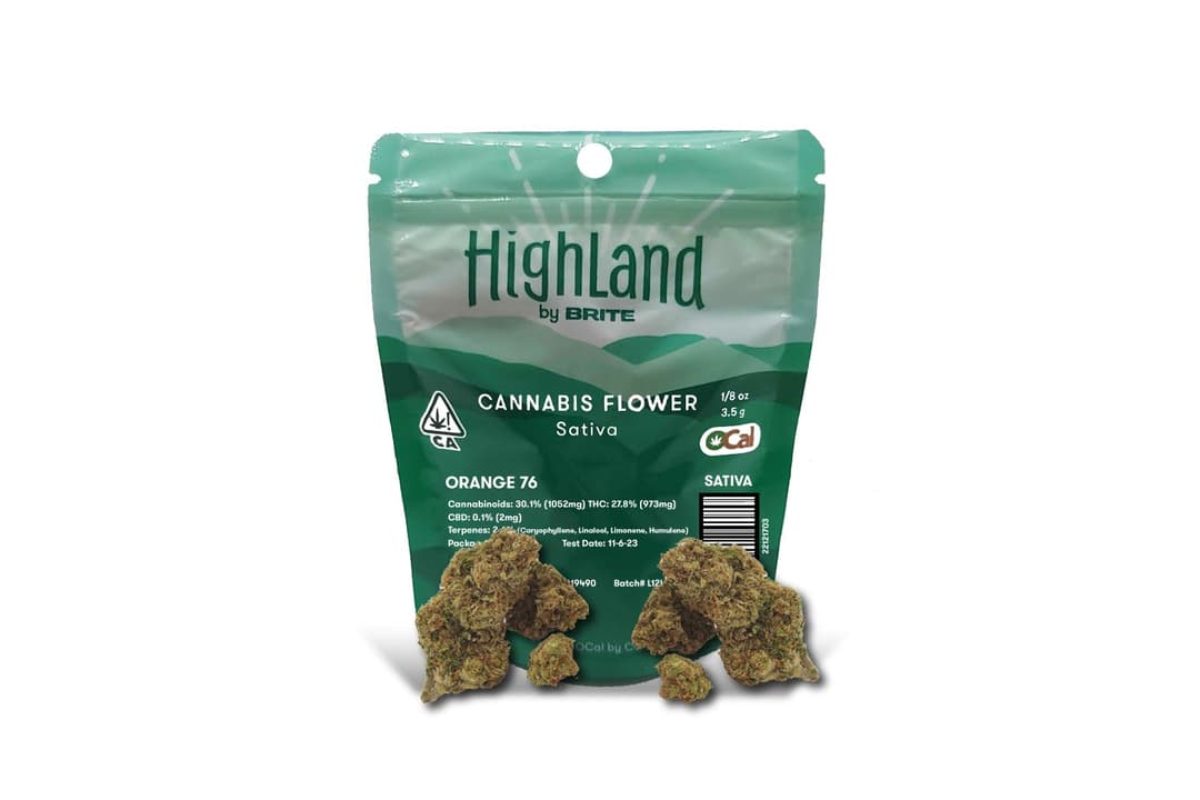 Highland - |OCAL FLOWER| Eighth (3.5g) Mylar Bag - S - Orange 76