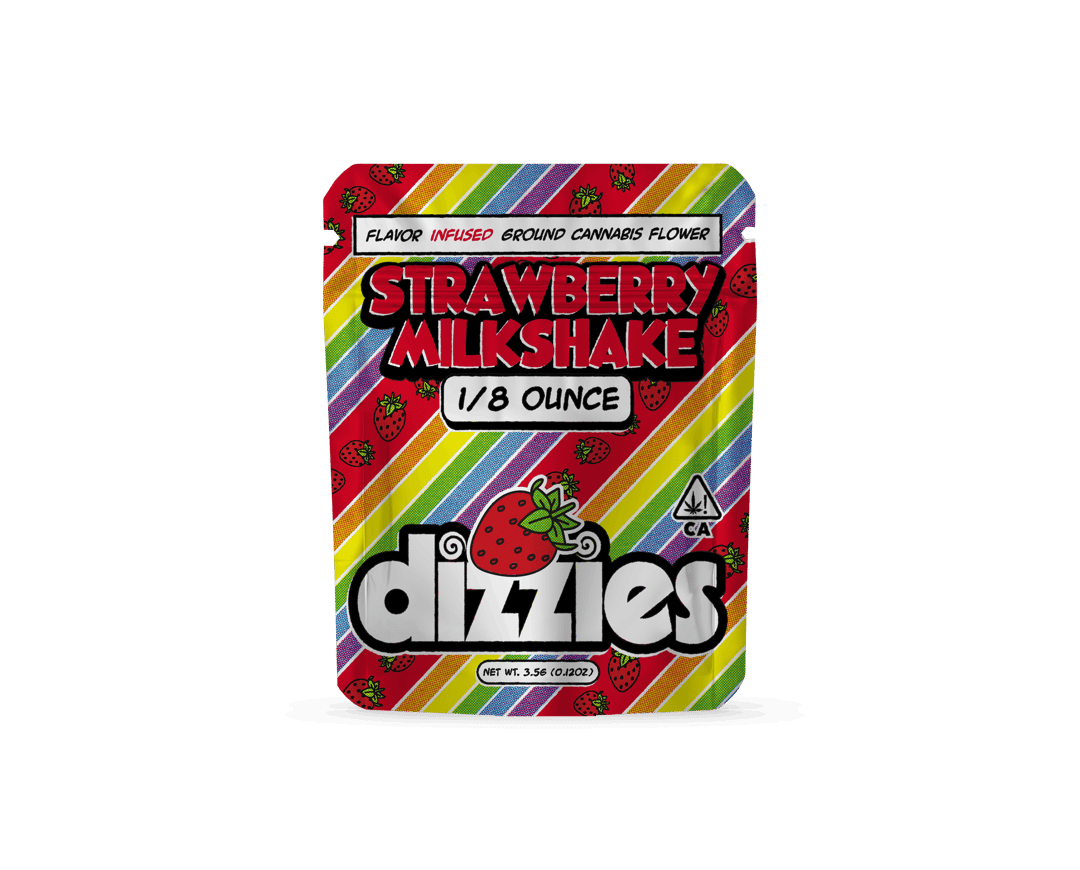 Dizzies Infused Ground Flower Strawberry Milkshake 3.5g