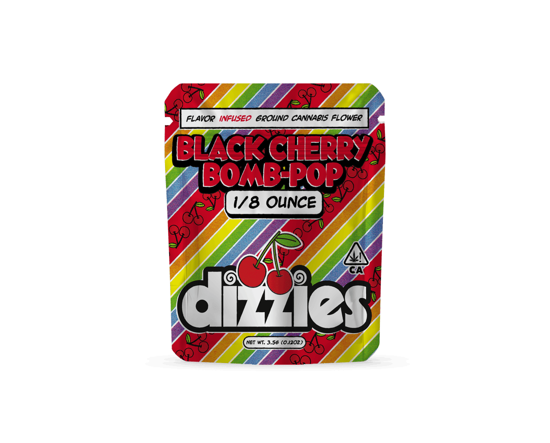 Dizzies Infused Ground Flower Black Cherry Bomb-Pop 3.5g