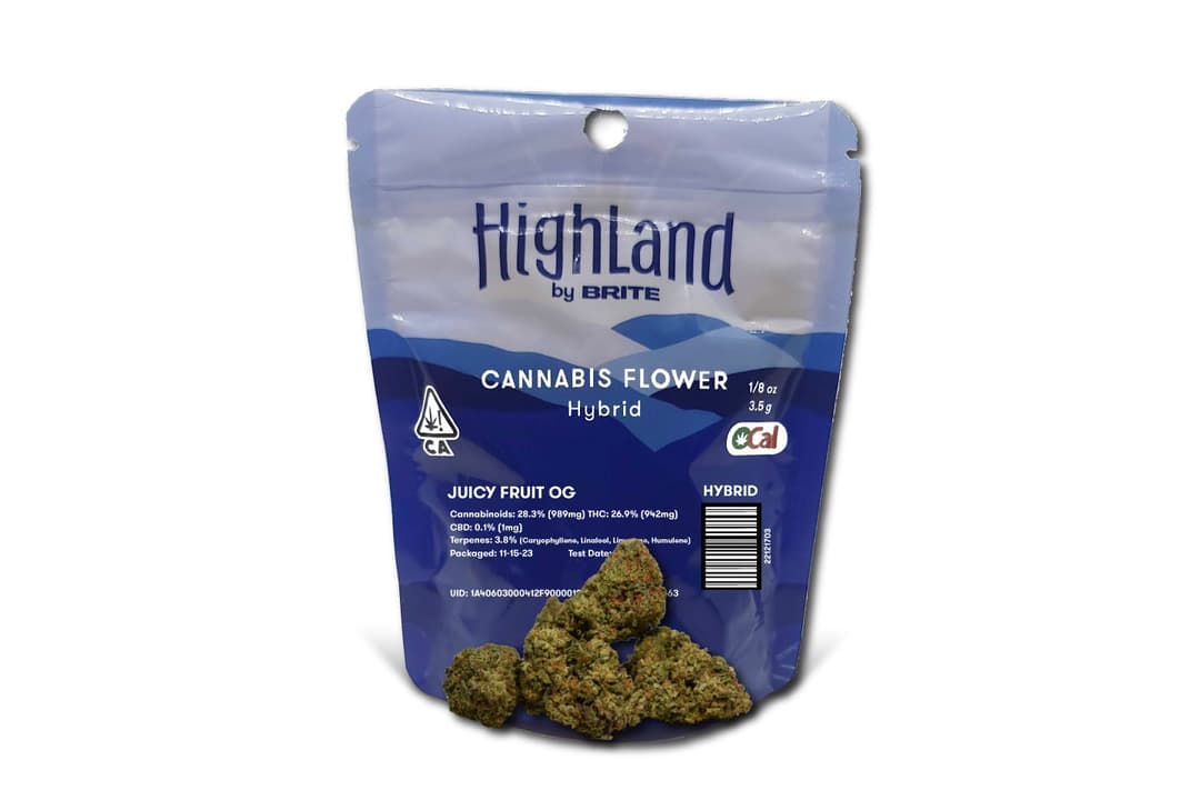 Highland - |OCAL FLOWER| Eighth (3.5g) Mylar Bag - H - Juicy Fruit OG