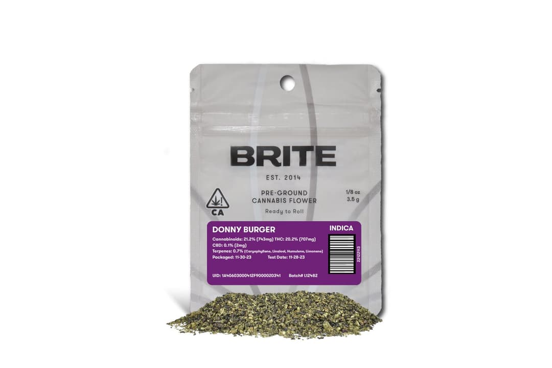 Brite - |Pre-Ground Flower| Eighth (3.5 g) - I - Donny Burger