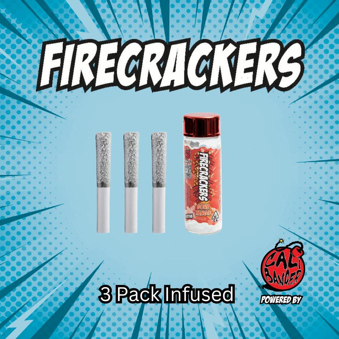 Firecracker by Cali Banger Infused Pre Roll SOUR TANGIE 3 x 0.6 - 1.8 Gr
