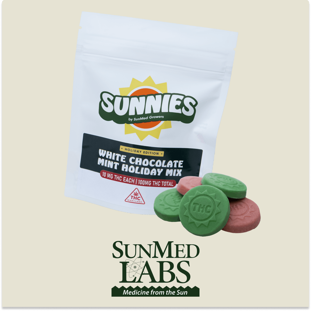 Holiday Mix Mint White Chocolate Edible 100mg