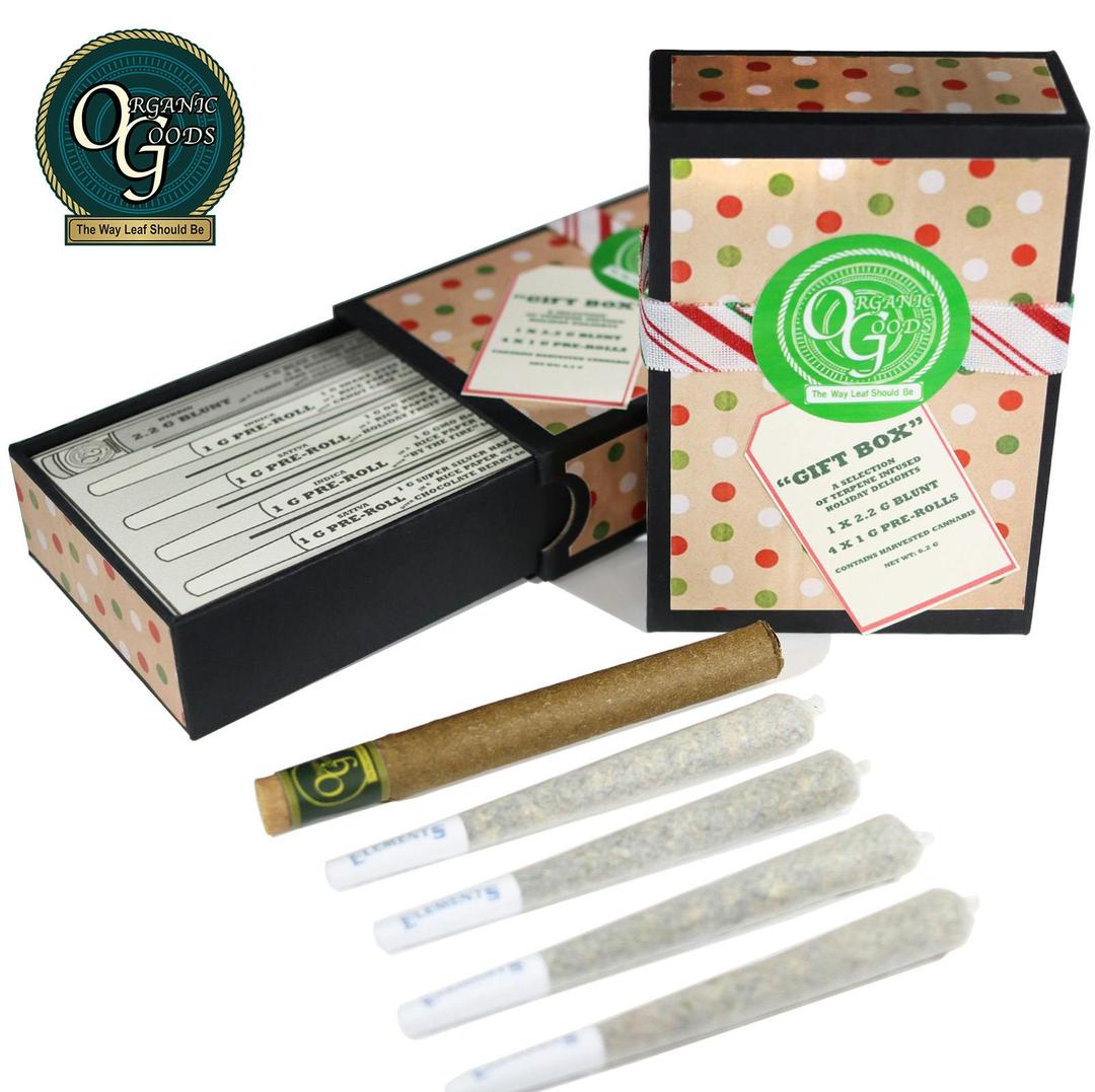 Organic Goods Christmas Pre-Roll/Blunt Gift Box 6.2 G