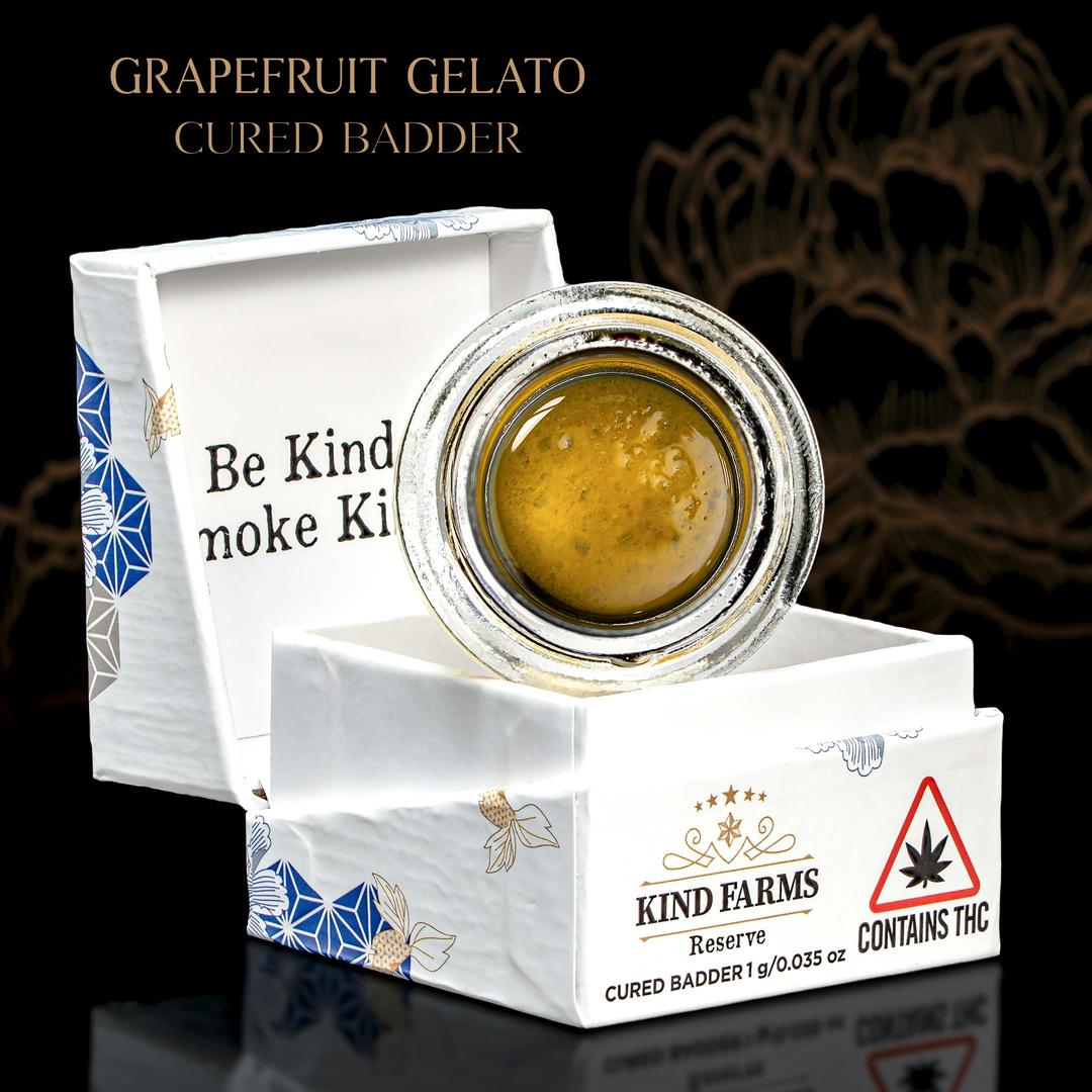 Grapefruit Gelato Cured Badder - Kind Farms Reserve