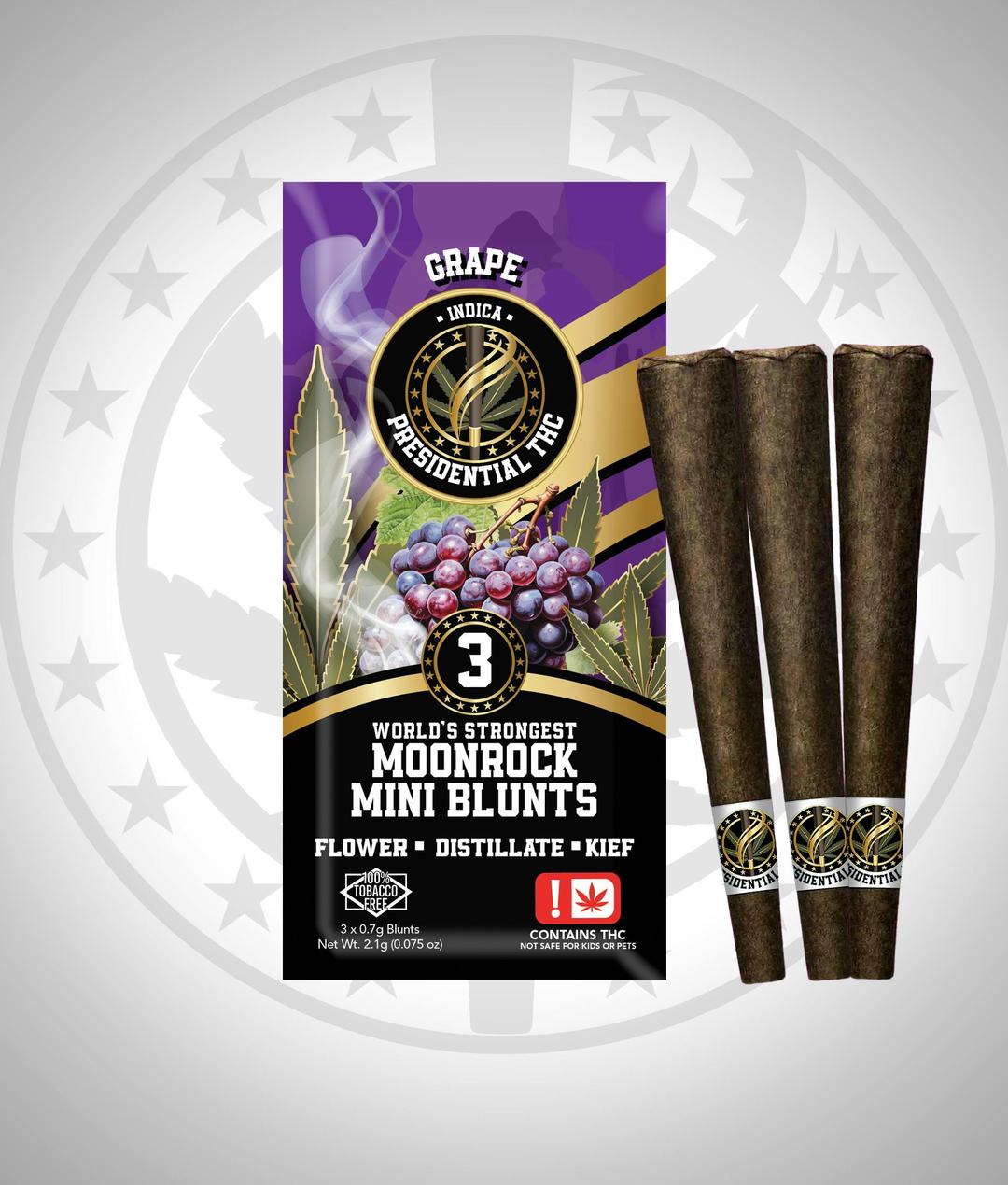 Presidential Pee-Wee Moon Rock Mini Blunts - Grape (2.1g)
