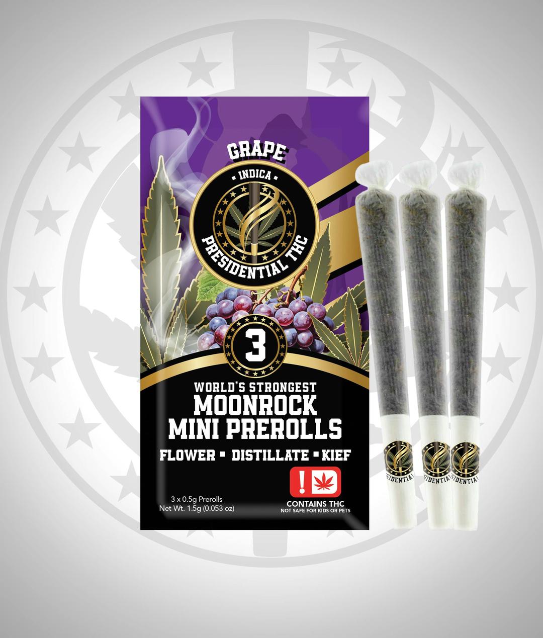 Presidential Pee-Wee Moon Rock Mini Prerolls - Grape (1.5g)