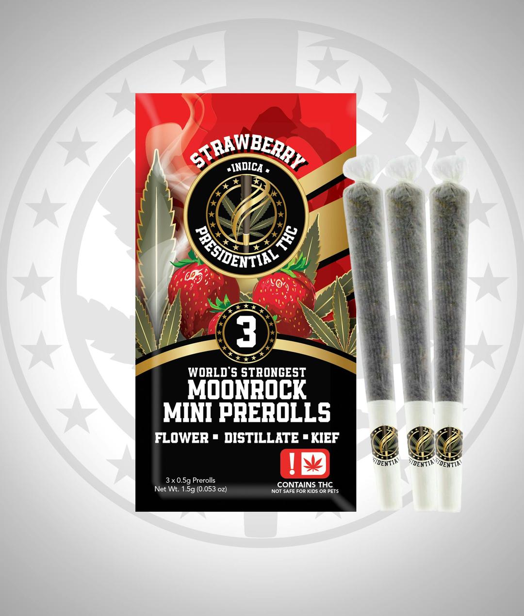 Presidential Pee-Wee Moon Rock Mini Prerolls - Strawberry (1.5g)