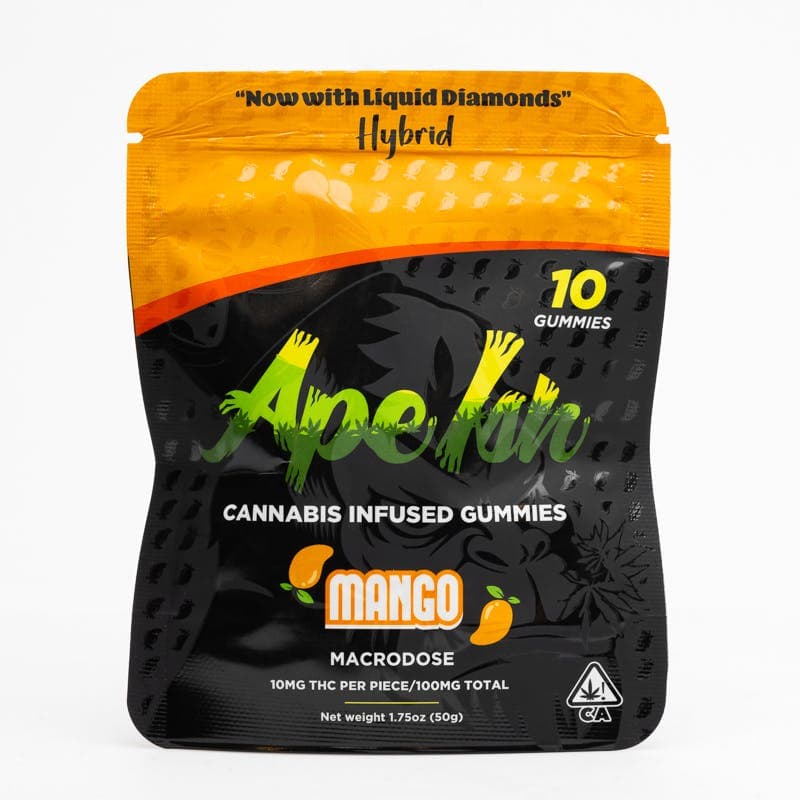 Mango Liquid Diamond Gummies 100mg (10pk)