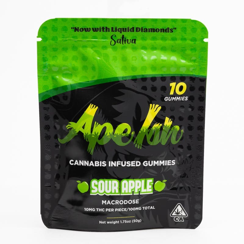 Sour Apple Liquid Diamond Gummies 100mg (10pk)
