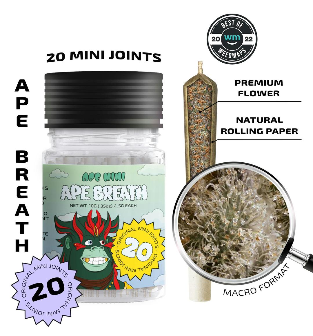 APE BREATH — 20 original mini joints (10g | 0.5g each)