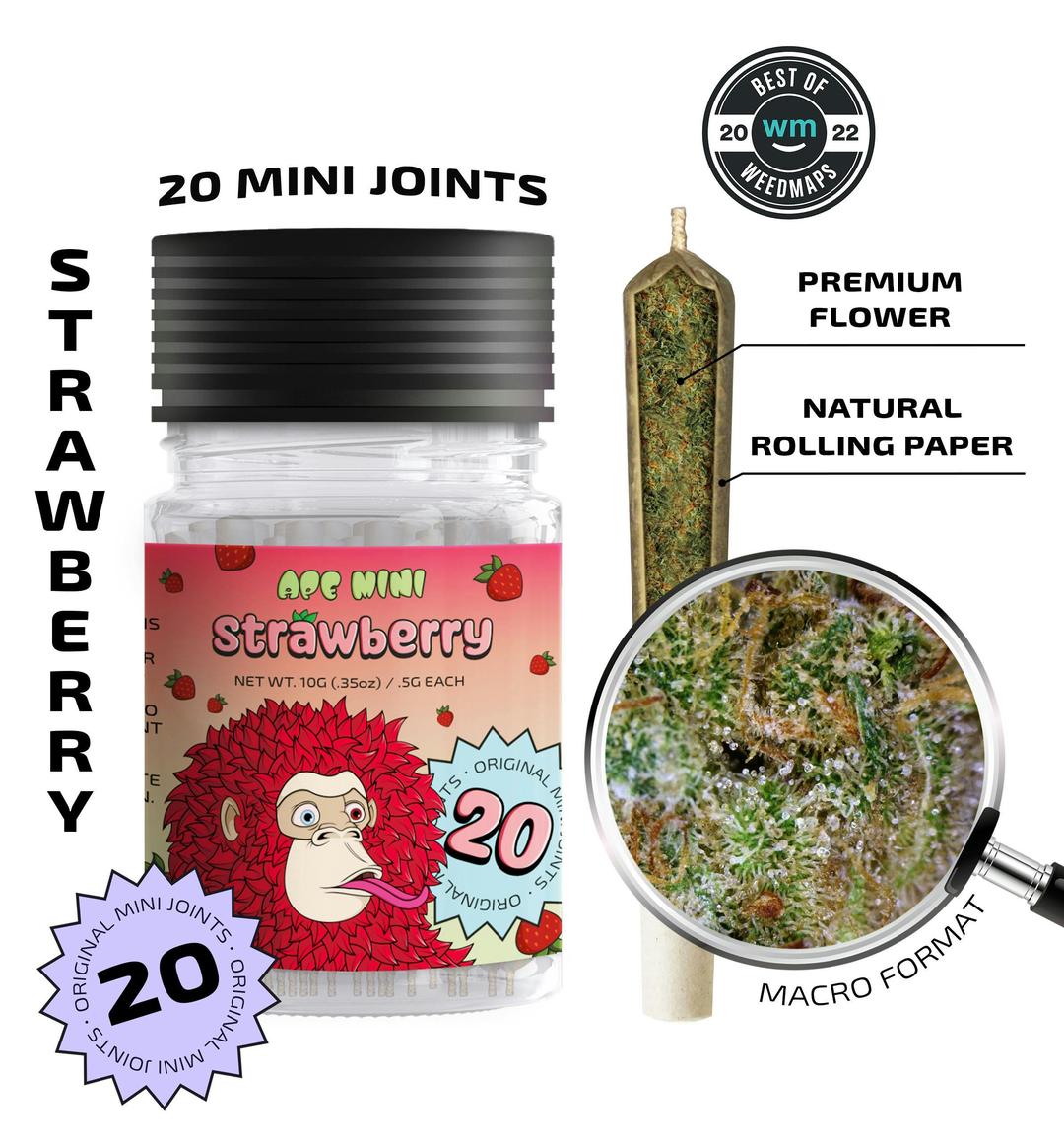 Strawberry — 20 original mini joints (10g | 0.5g each)