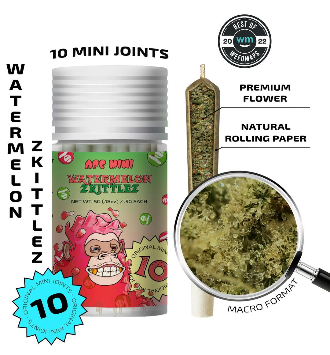Watermelon Zkittlez — 10 original mini joints (5g | 0.5g each)