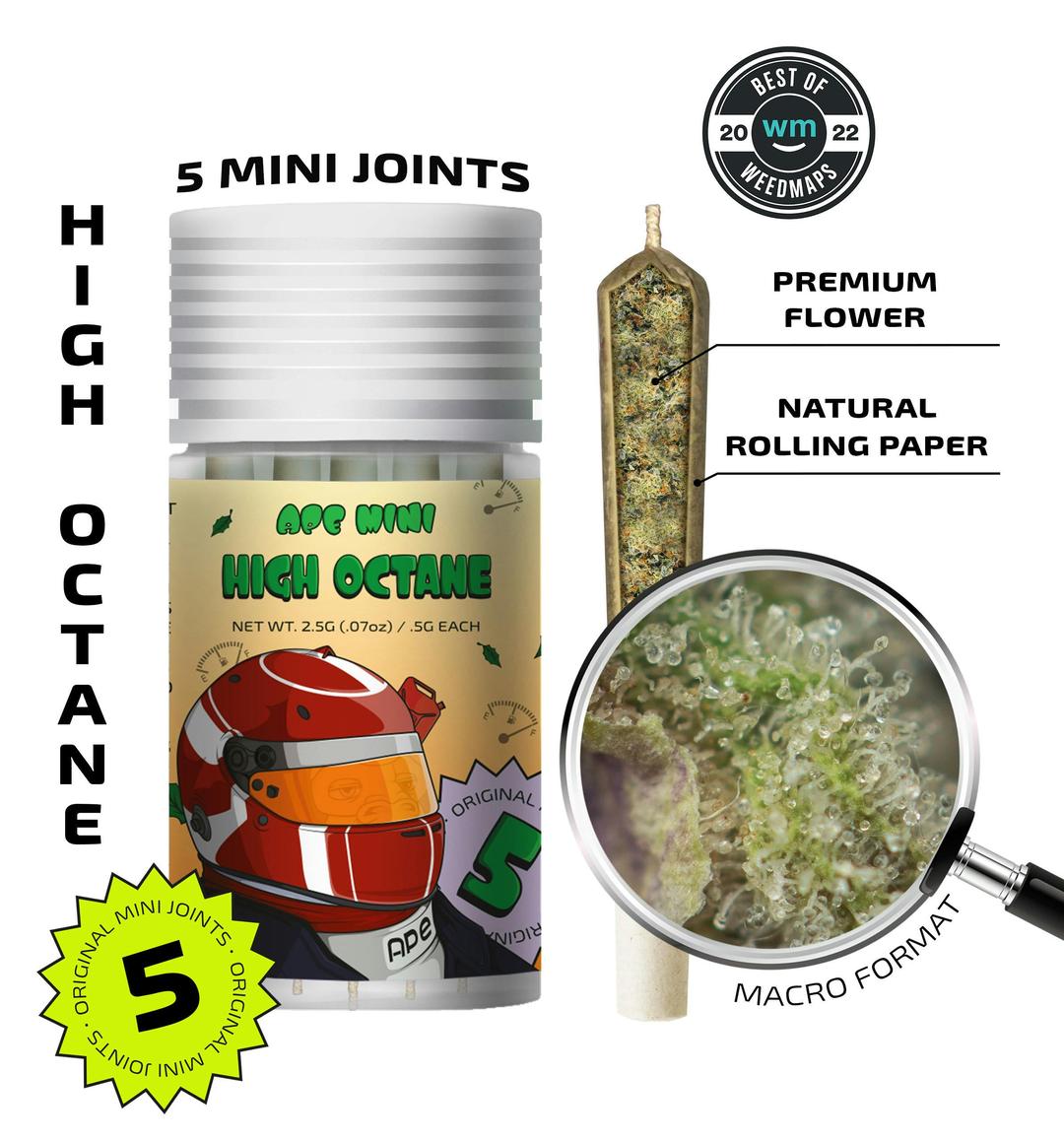 High Octane — 5 original mini joints (2.5g | 0.5g each)