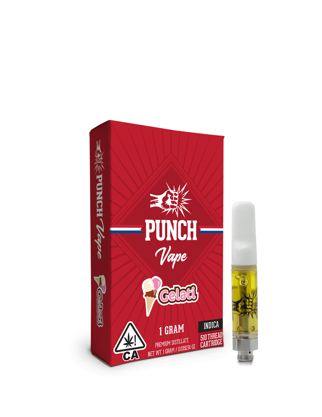 Punch - 510 Distillate Cart - Gelati (1g) (Indica)