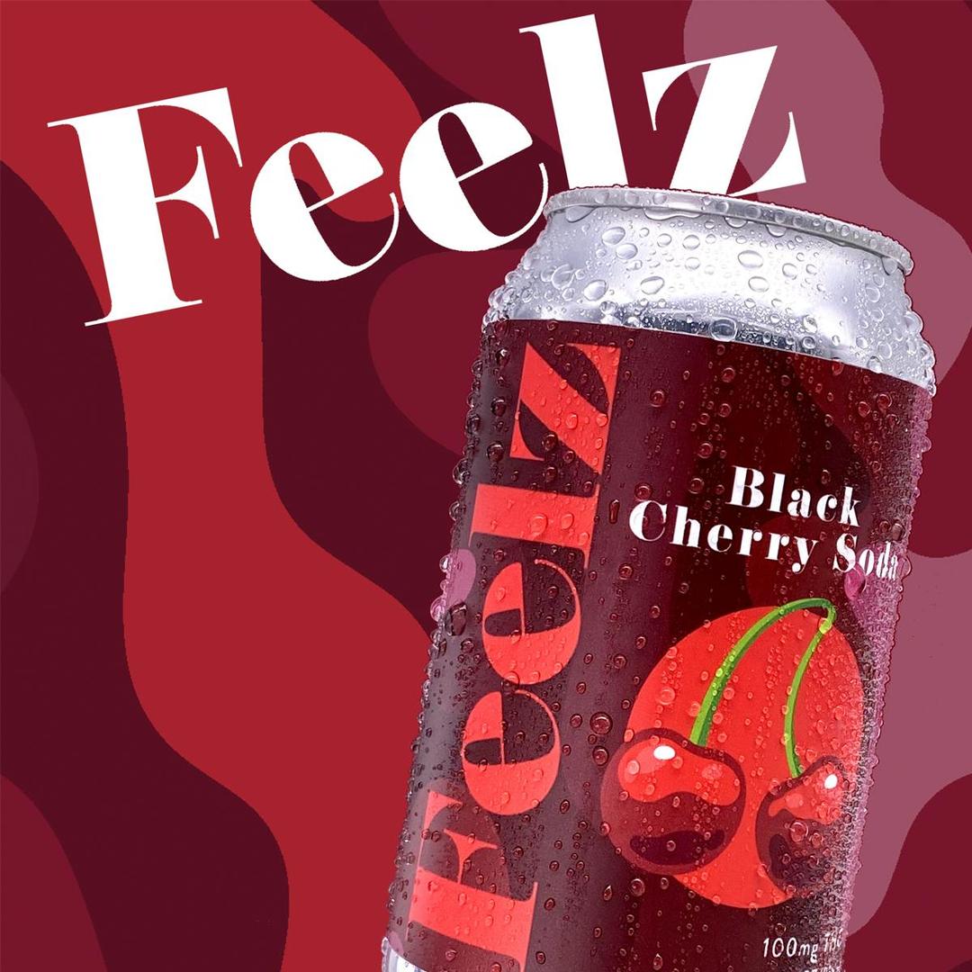 100mg Black Cherry Infused Soda Feelz