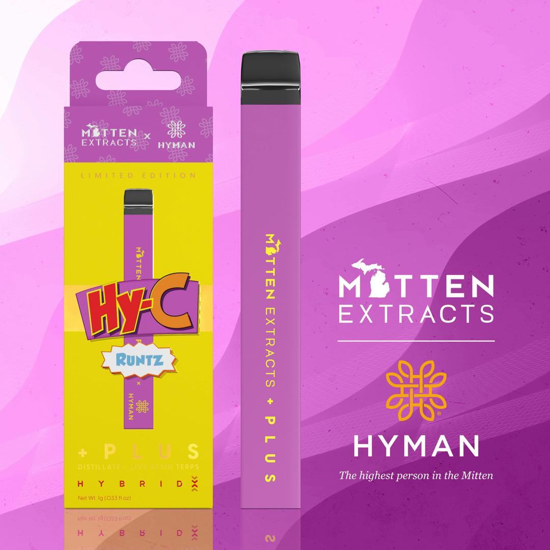 HY-C Runtz | 1G Disposable | HYMAN X MITTEN | REC
